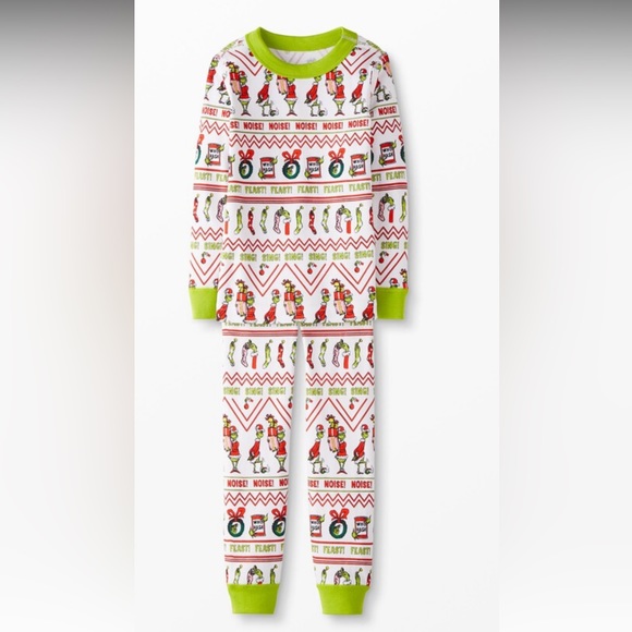 NWT Hanna Andersson Grinch Long John Pajama Set Size 10 Kids - Picture 2 of 3